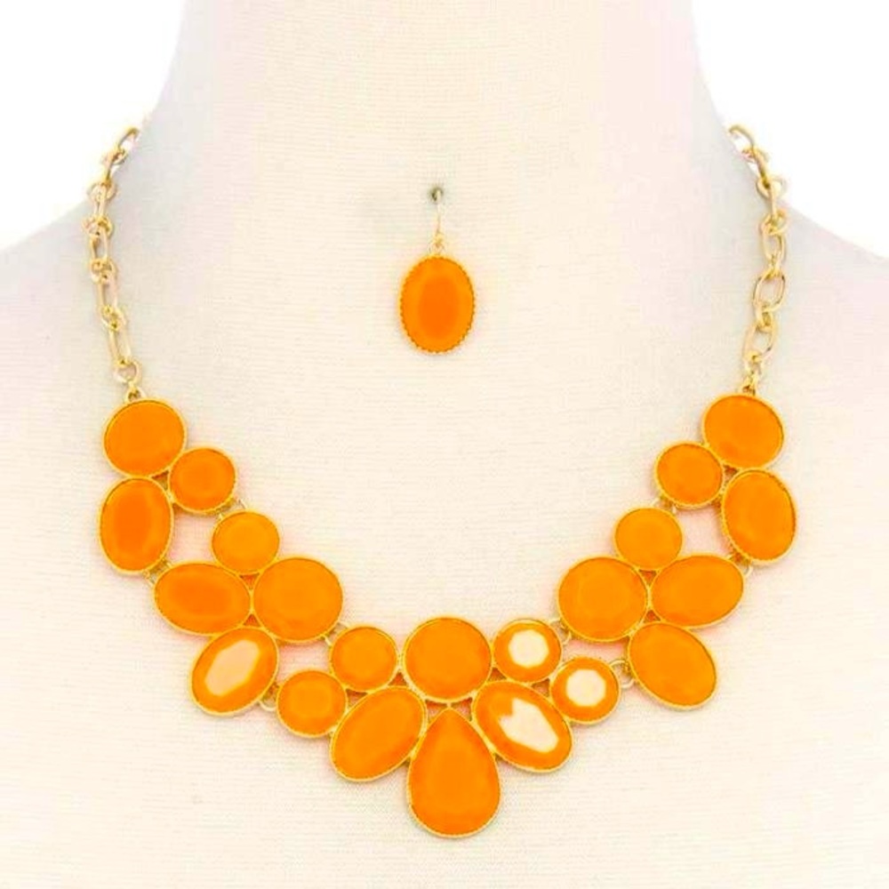 Colorful 18” Acrylic Teardrop Necklaces